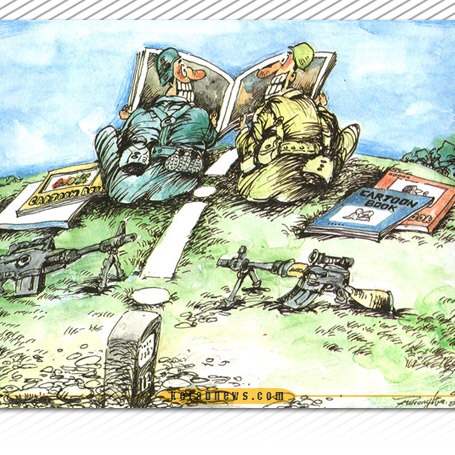 خنده روی خط مرزی | کاریکاتور کتاب فو هونگ گه از چین [Fu Hong Ge].