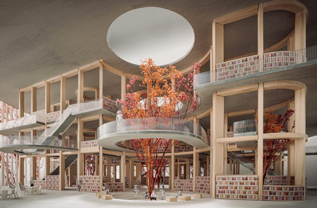 یک کتابخانه با الهام از مغز انسان در کره جنوبی | گزارش تصویری