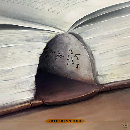 مجتبی حیدرپناه از ایران کاریکاتور کتاب کشف غار انسان‌های اولیه آفرینش