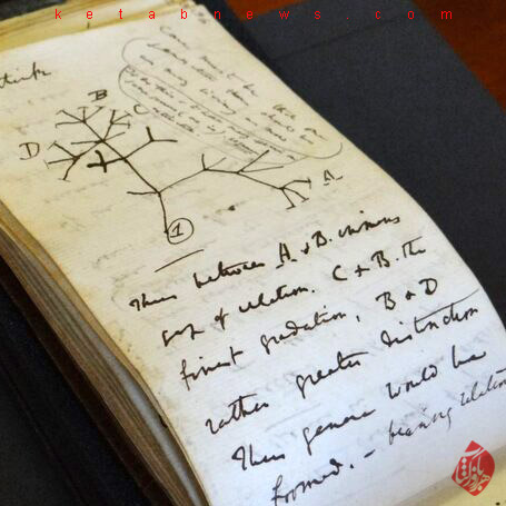 دو نسخه خطی از کتاب‌های چارلز داروین