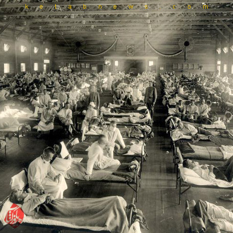  اورژانس بیمارستان قرارگاه فانستون، کنزاس، ۱۹۱۸.