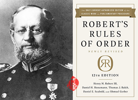 «دستورنامه رابرت» [Robert’s rules of order newly revised]  هنری مارتین رابرت [Henry Martyn Robert]