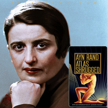 اطلس شورید» [Atlas Shrugged]  آین رند [Ayn Rand] «اطلس شانه‌هایش را بالا انداخت